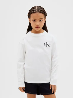 T-shirt met lange mouwen en logo voor kinderen