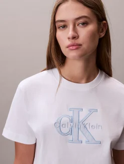 T-shirt met monogram applicatie