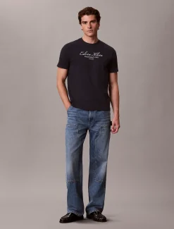 T-shirt met scriptlogo