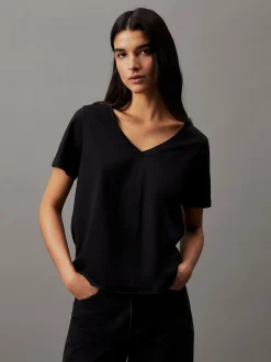 T-shirt met V-hals