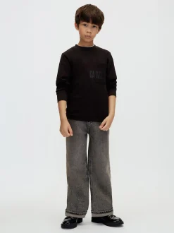 T-shirt met zakje en lange mouwen voor kinderen