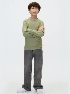 T-shirt met zakje en lange mouwen voor kinderen