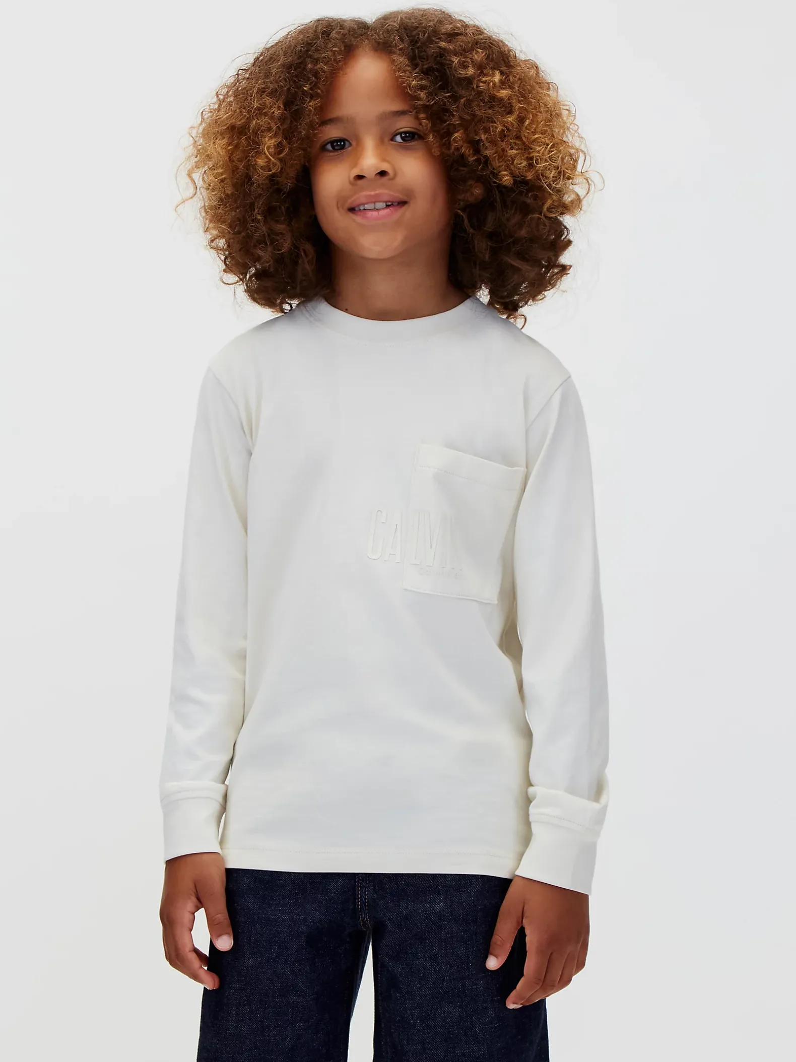 T-shirt met zakje en lange mouwen voor kinderen