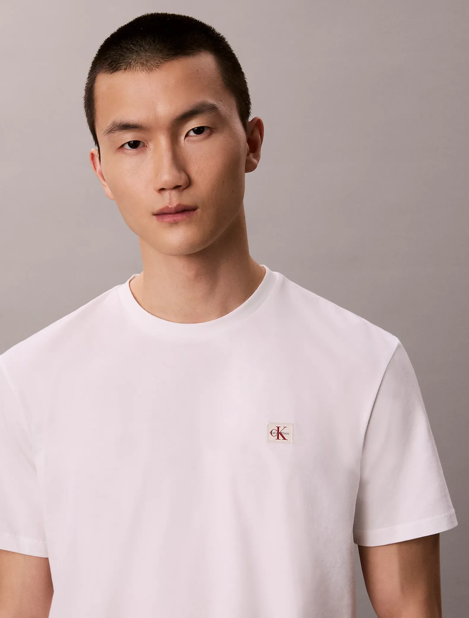 T-shirt van katoen met embleem