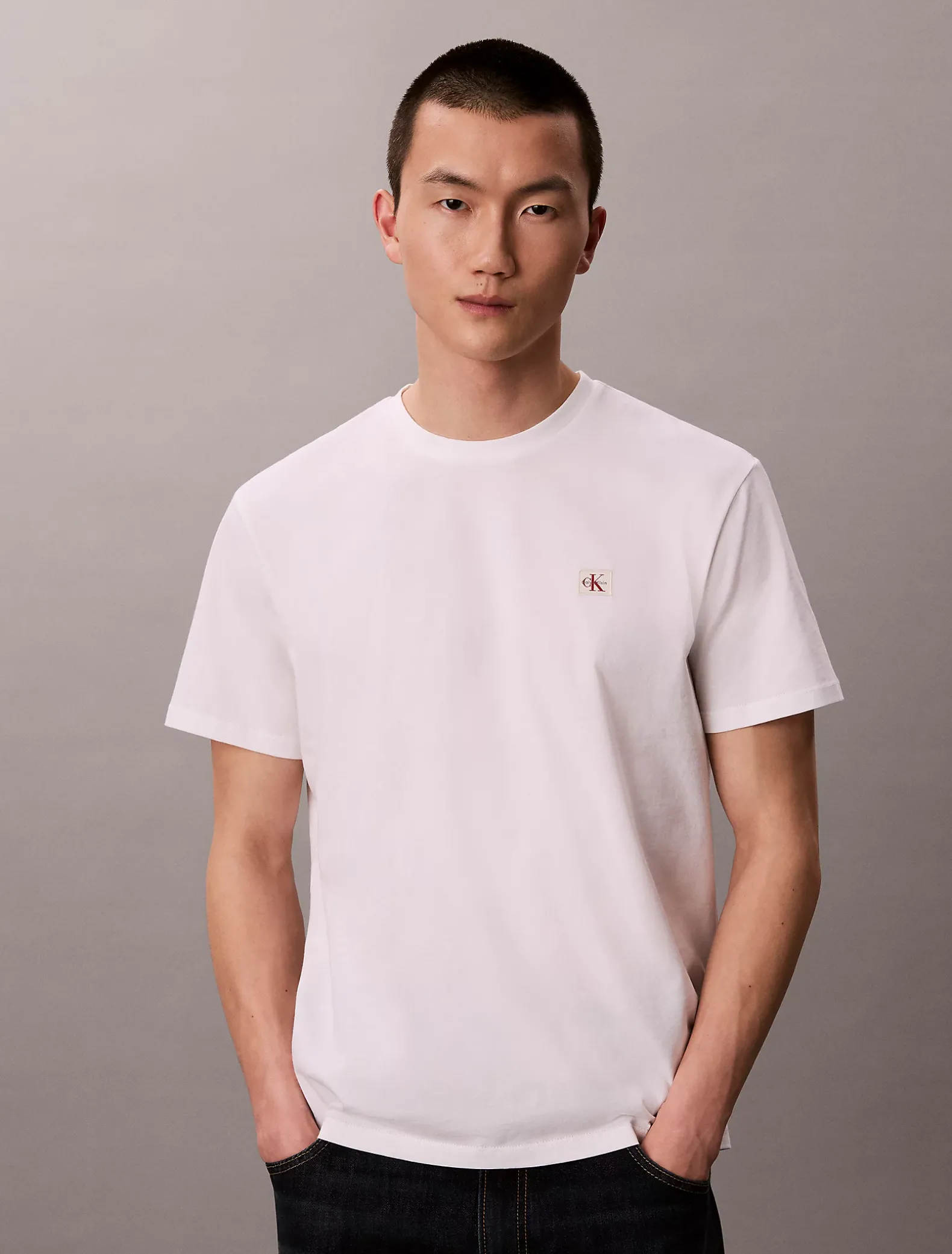 T-shirt van katoen met embleem