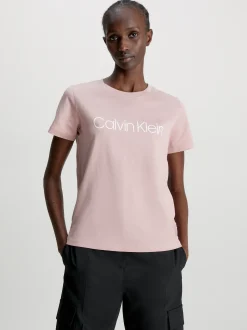 T-shirt van katoen met logo
