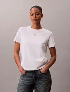 T-shirt van zacht katoen met embleem