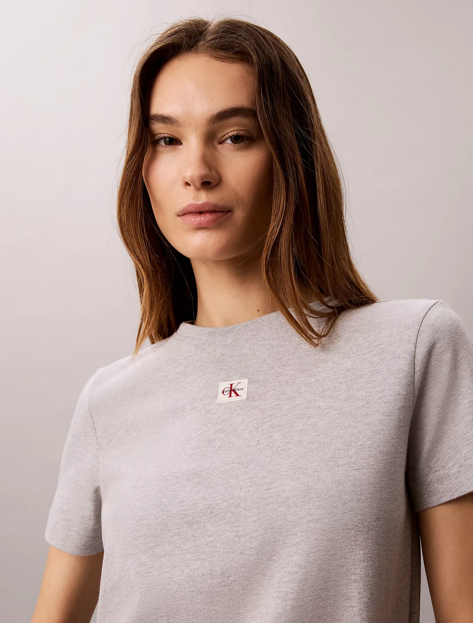 T-shirt van zacht katoen met embleem