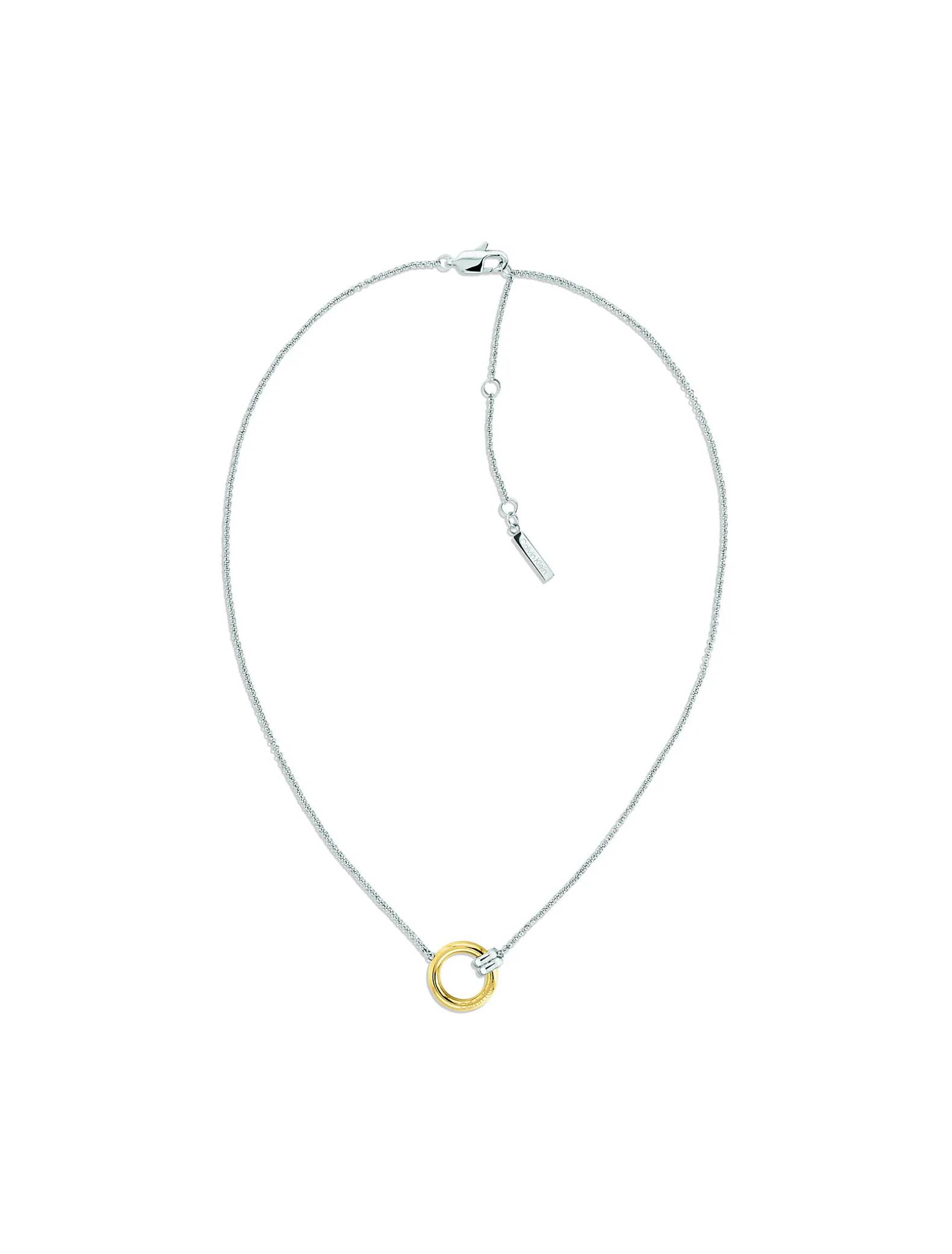 Tweekleurige ring-hangerketting