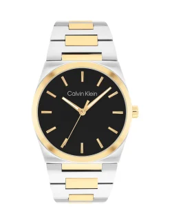 Tweekleurig stalen armbandhorloge