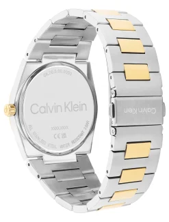 Tweekleurig stalen armbandhorloge