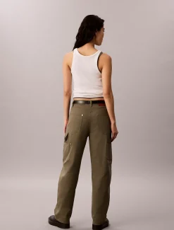 Utility broek van twill katoen