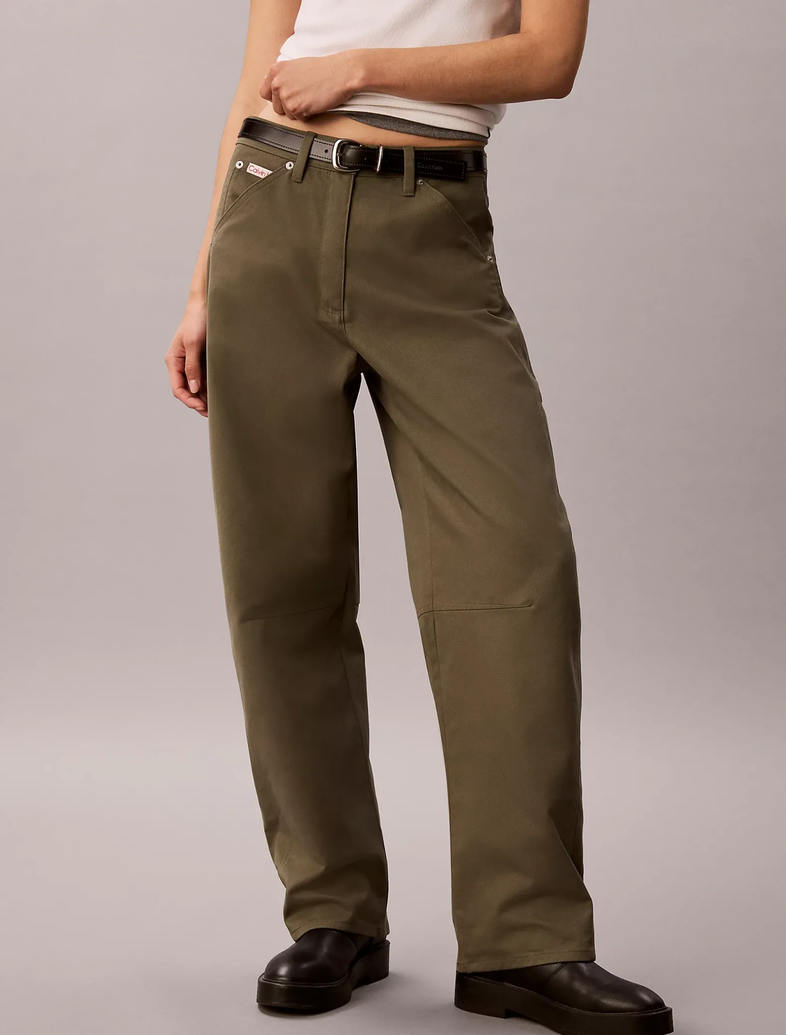 Utility broek van twill katoen