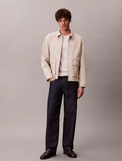 Utility relaxed jas van katoenstretch