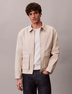 Utility relaxed jas van katoenstretch