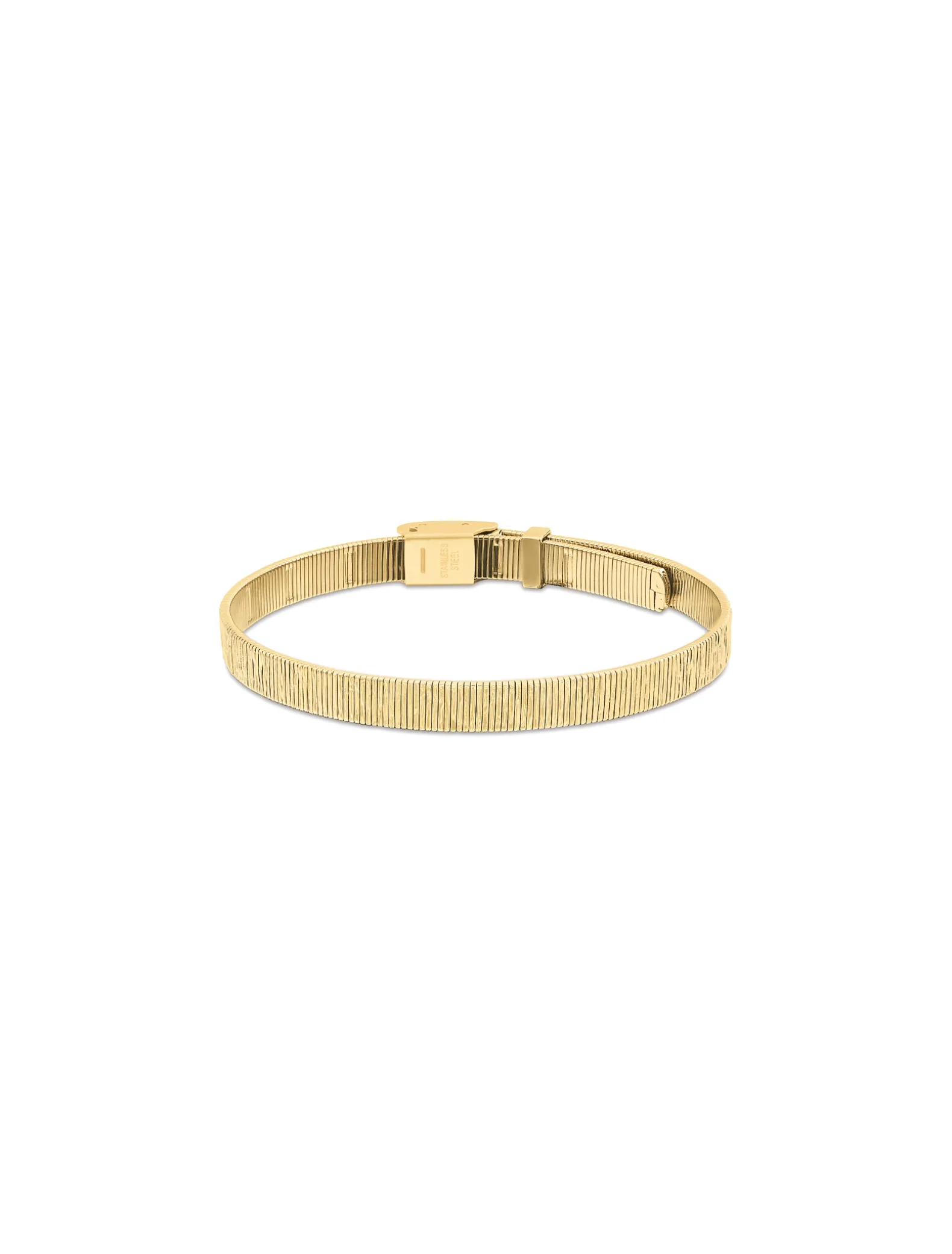 Verfijnde armband met textuur, verguld