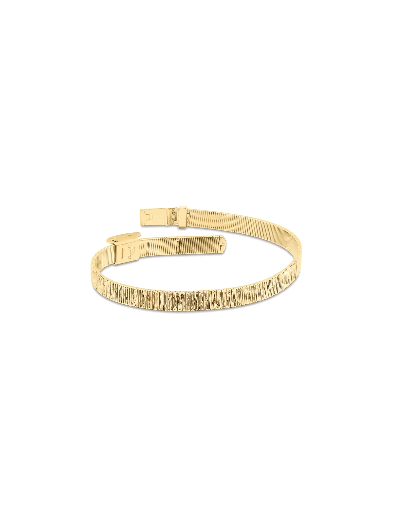 Verfijnde armband met textuur, verguld
