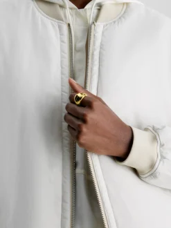 Verguld stalen grove ring