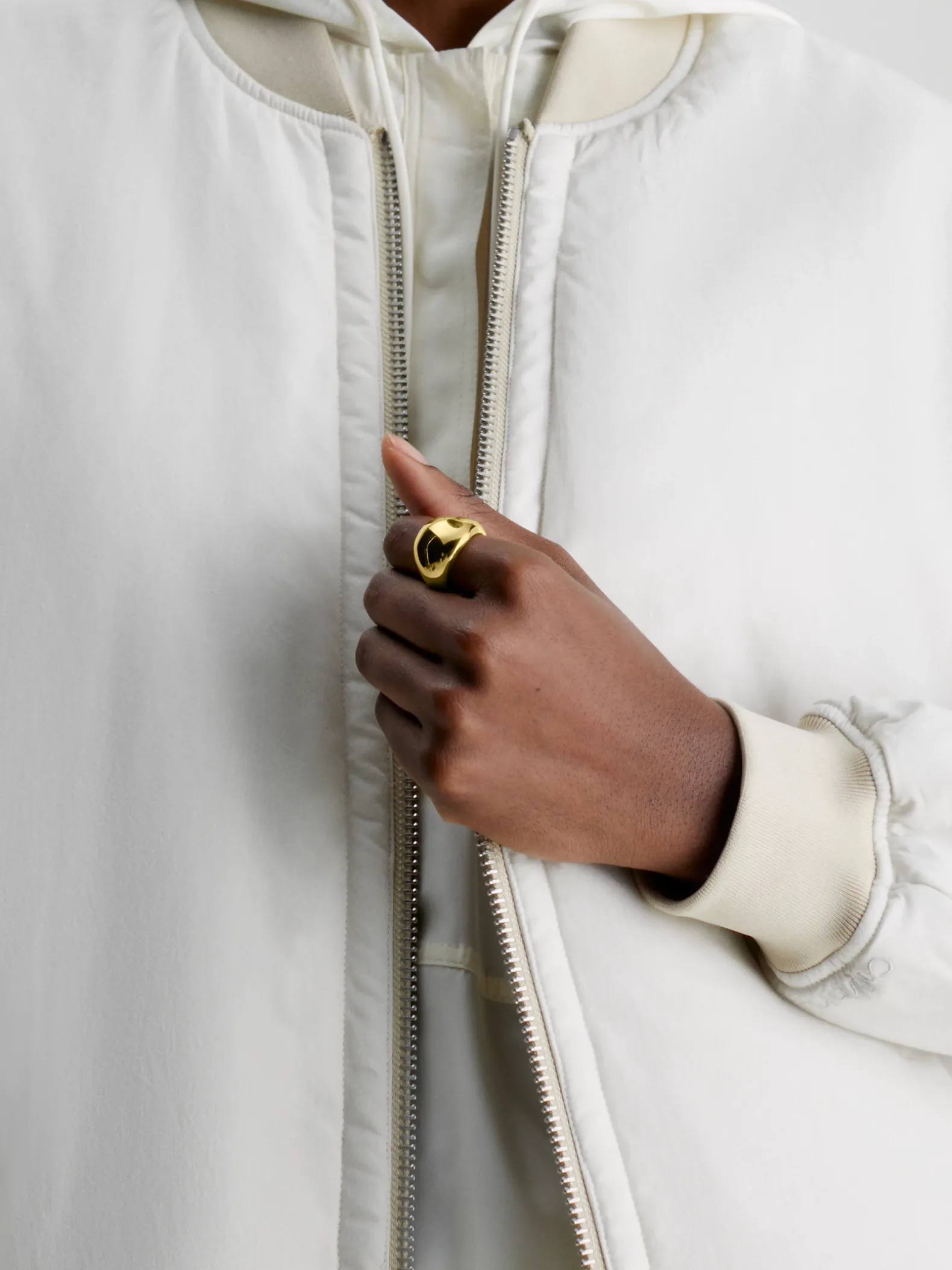 Verguld stalen grove ring
