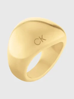 Verguld stalen grove ring