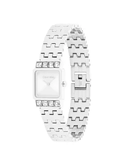 Vierkant armbandhorloge met kristallen