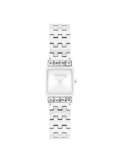 Vierkant armbandhorloge met kristallen