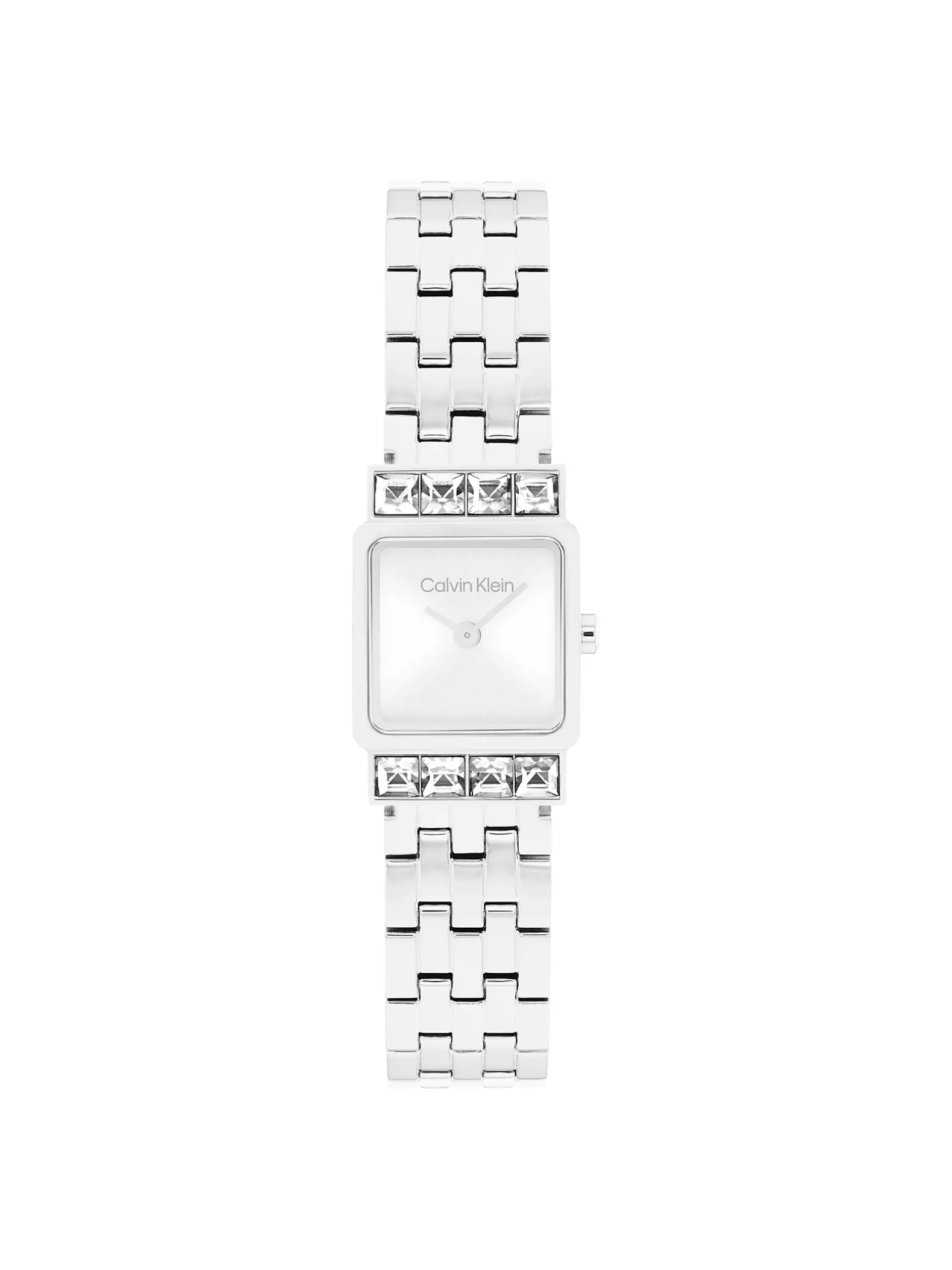 Vierkant armbandhorloge met kristallen