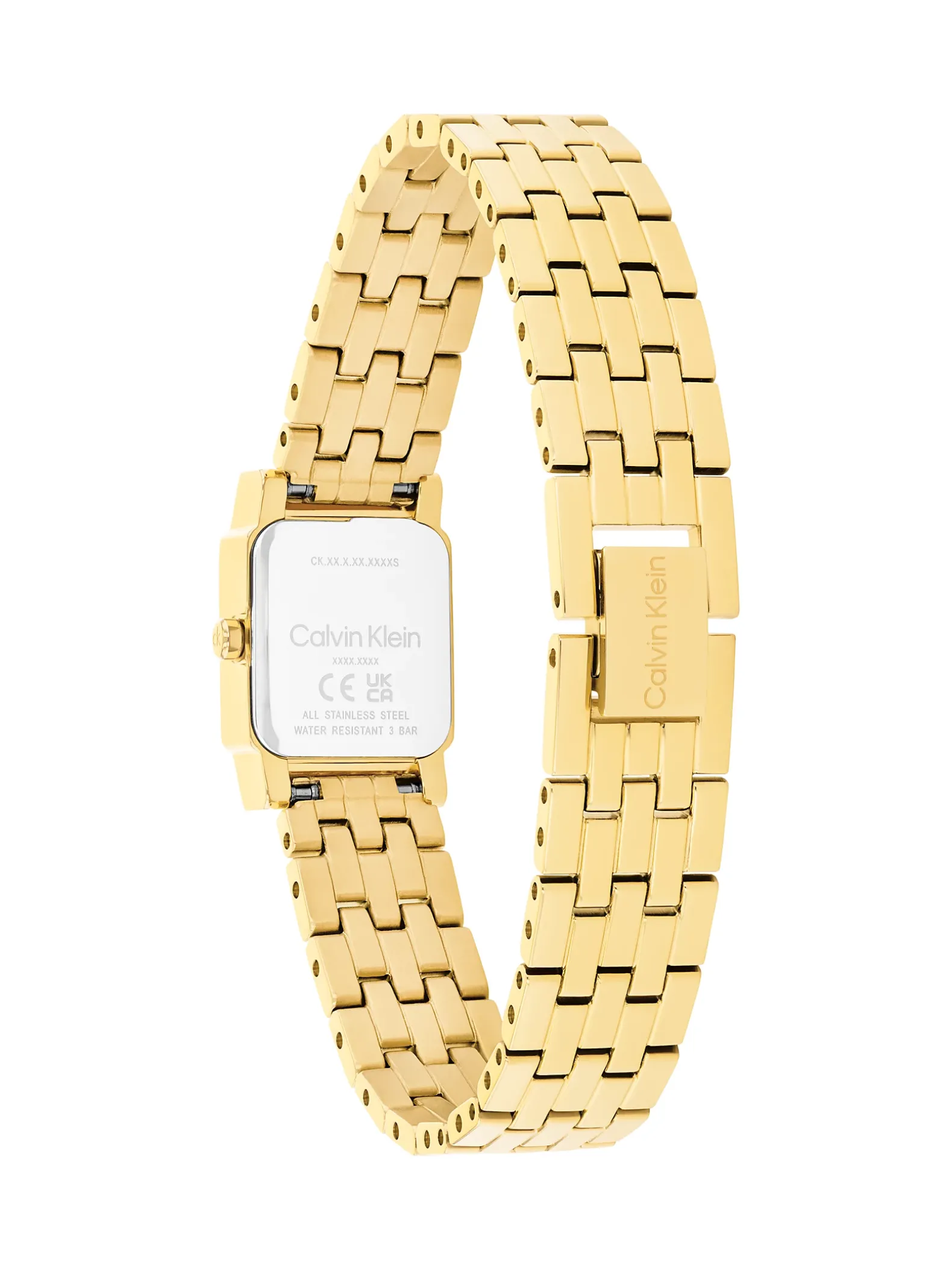 Vierkant armbandhorloge met kristallen