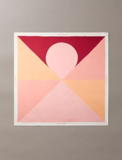 Vierkante satijnen colourblock bandana sjaal