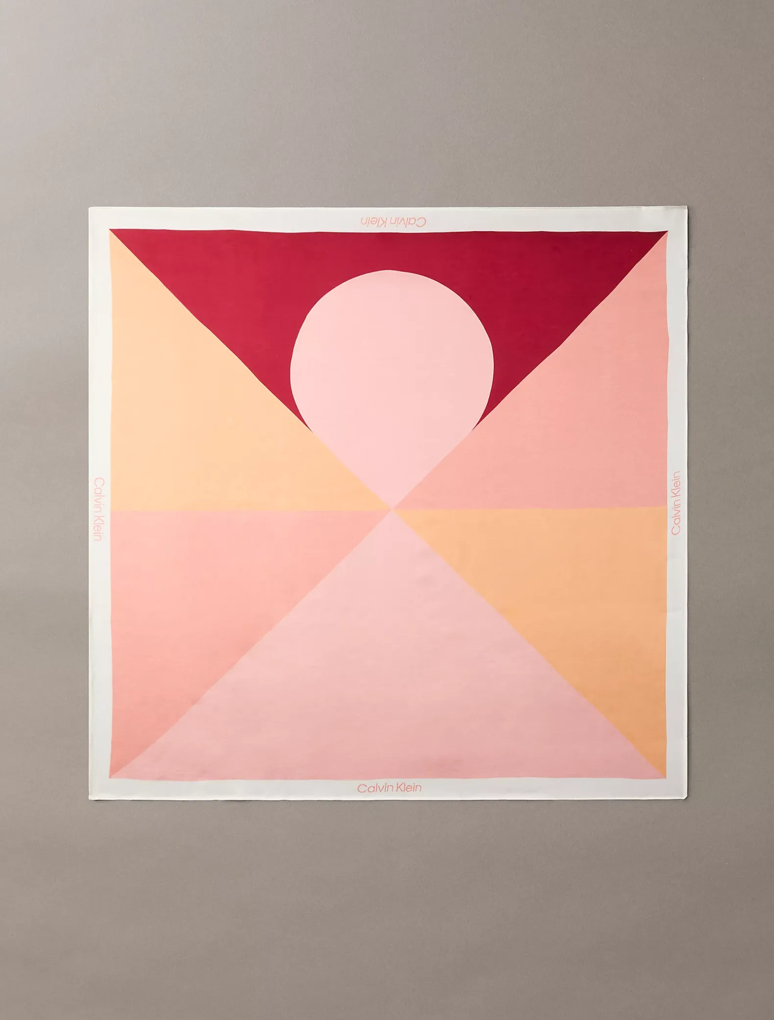 Vierkante satijnen colourblock bandana sjaal