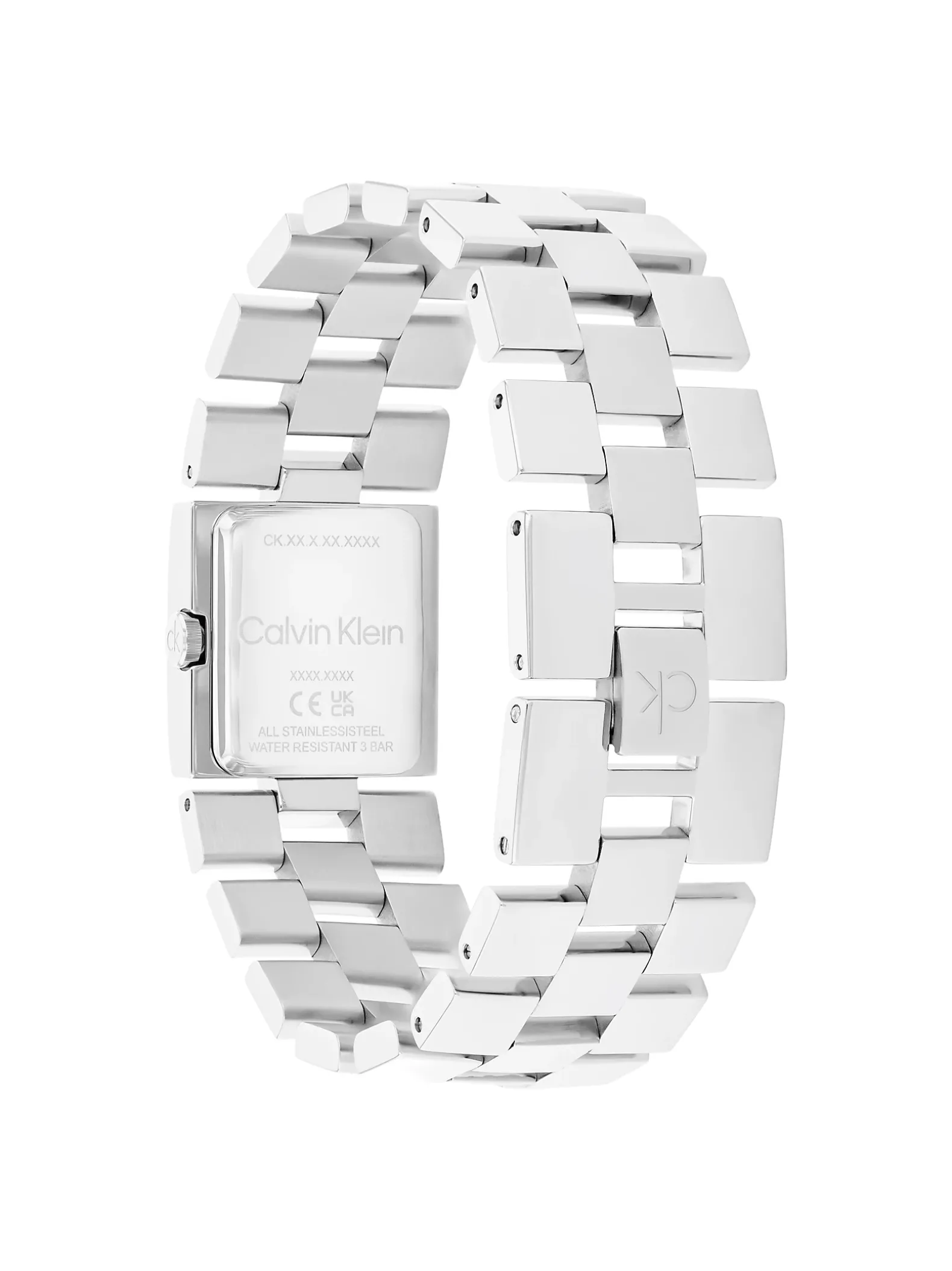 Vierkant roestvrijstalen armbandhorloge