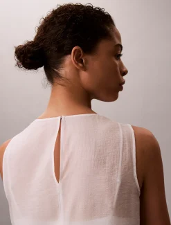 Voile A-lijn maxi-jurk