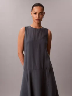 Voile A-lijn maxi-jurk