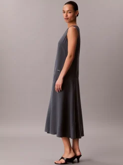 Voile A-lijn maxi-jurk