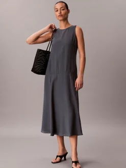 Voile A-lijn maxi-jurk
