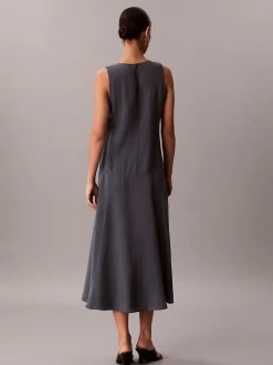 Voile A-lijn maxi-jurk