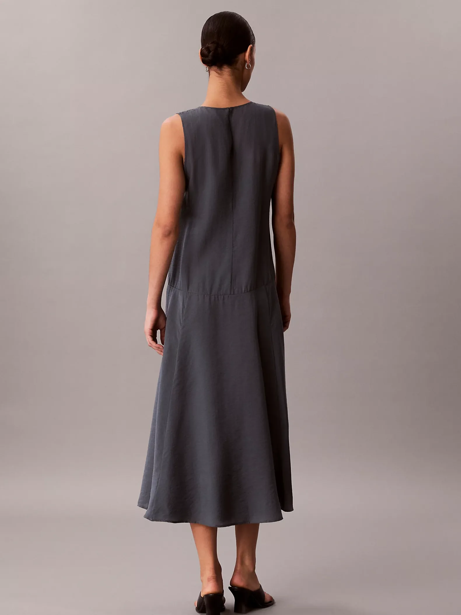 Voile A-lijn maxi-jurk