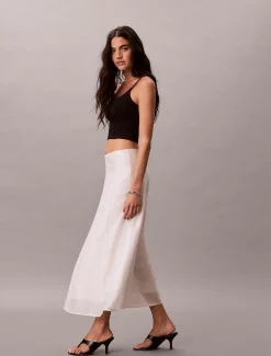 Voile A-lijn midirok