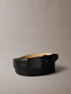Volnerf-leren riem met gesp