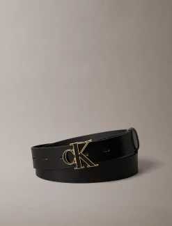 Volnerf leren riem met gesp en logo