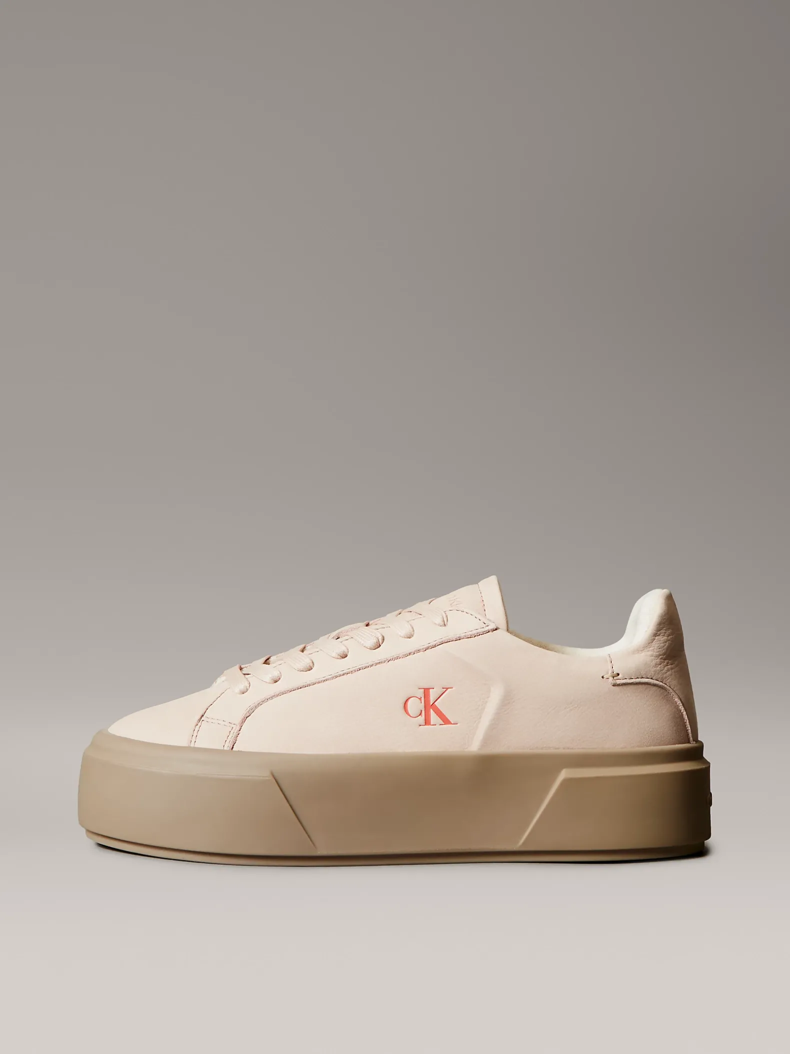 Warme leren winterse plateausneakers