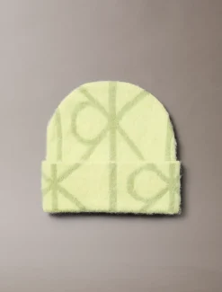 Warme muts van wolmix met logo
