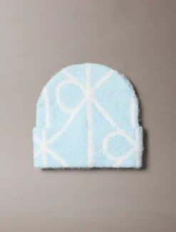 Warme muts van wolmix met logo
