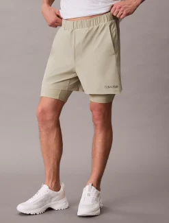Waterafstotende 2-in-1 sportshorts