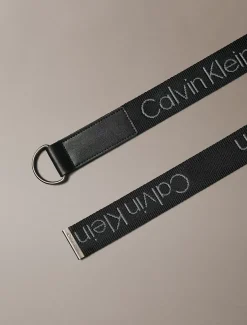 Webbing riem met logo jacquard