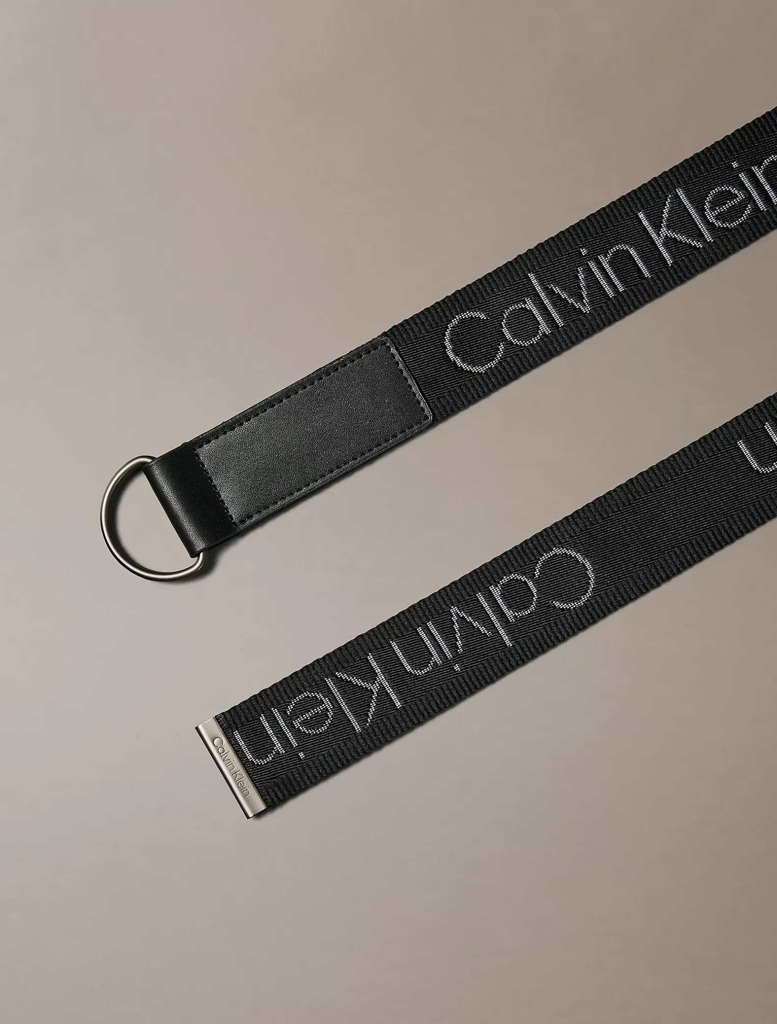 Webbing riem met logo jacquard