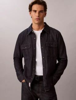 Western denim overhemd