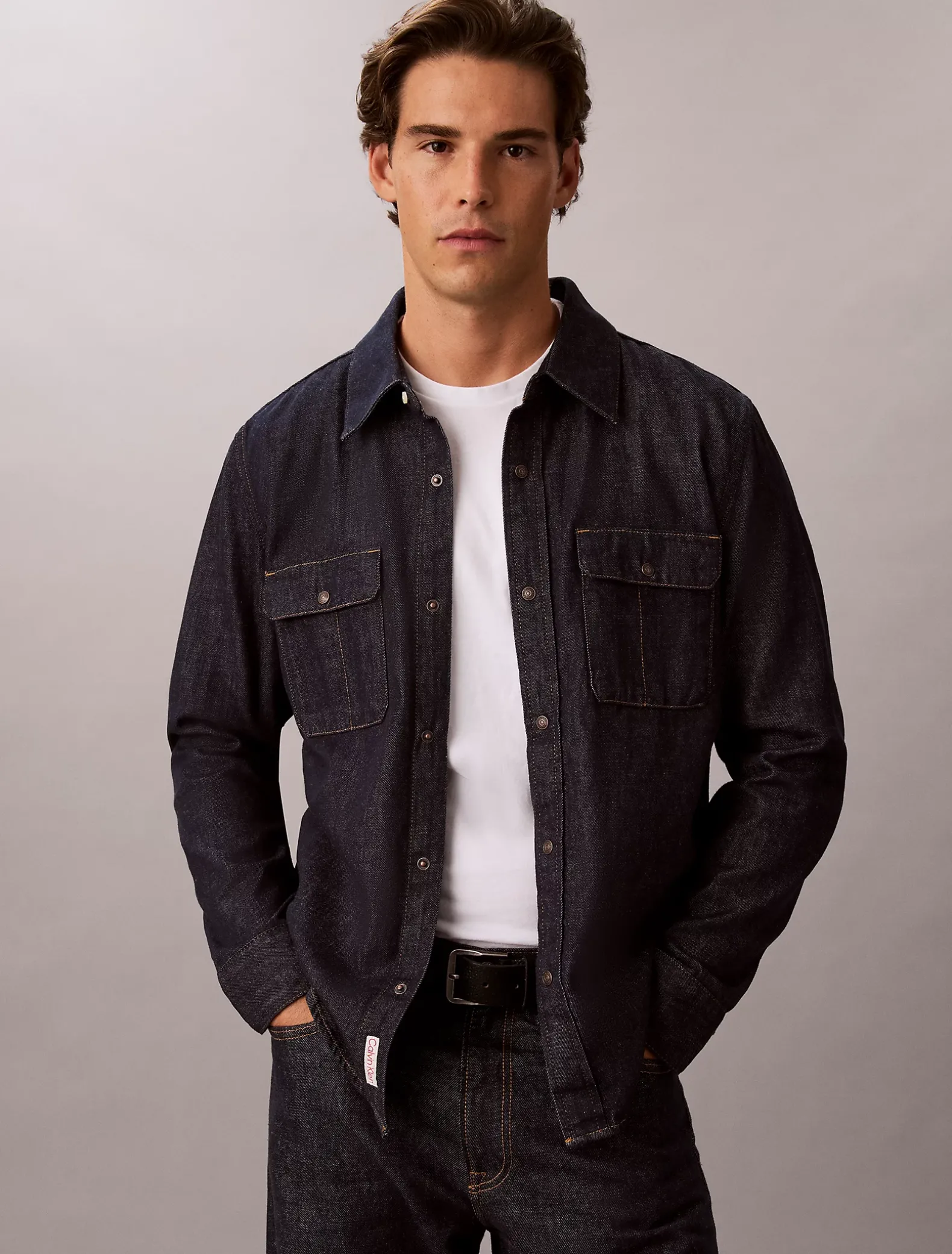Western denim overhemd