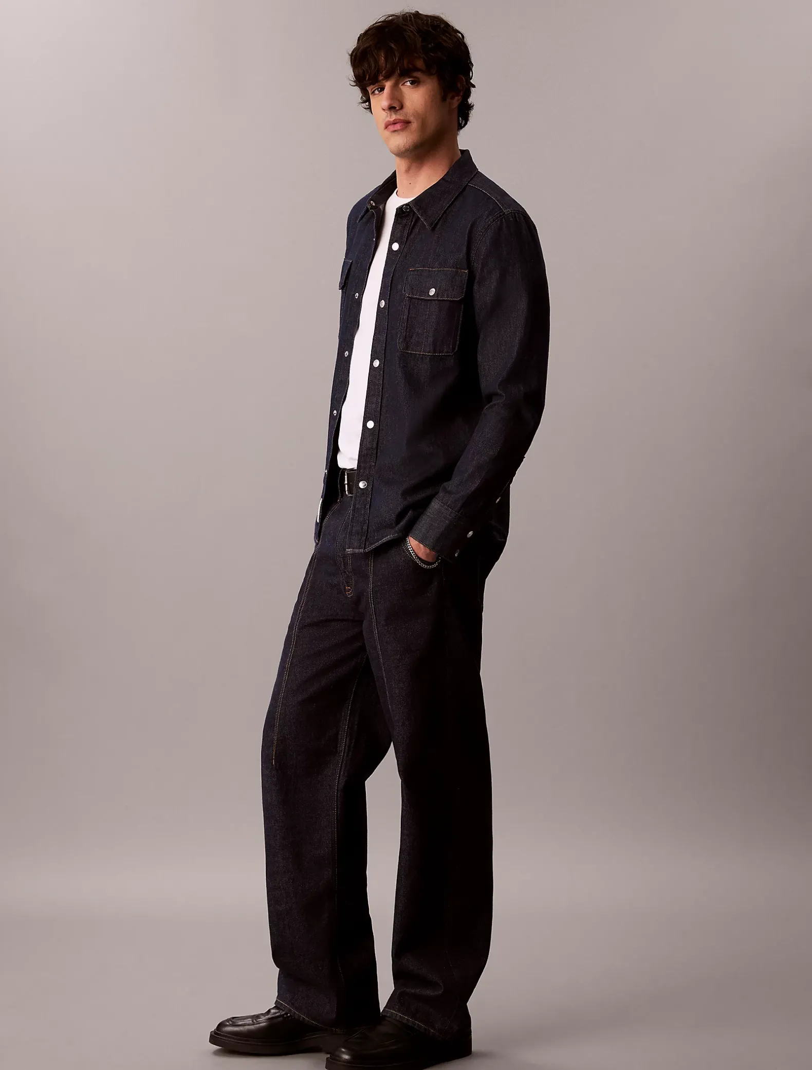 Western denim overhemd