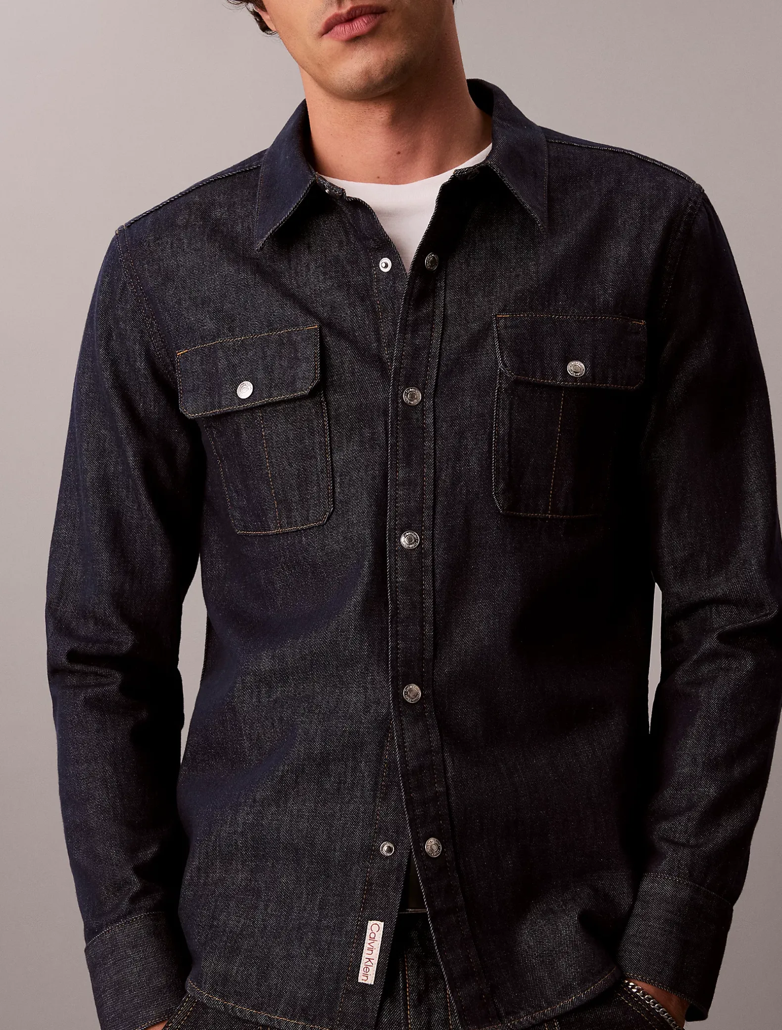 Western denim overhemd